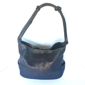 J.JILL Black leather Hobo bag